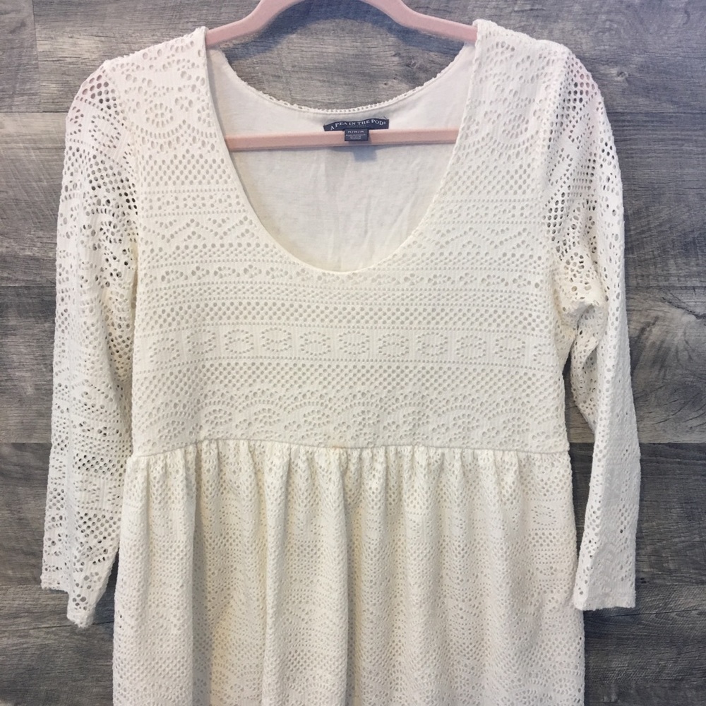 A Pea in the Pod Lace Maternity Top